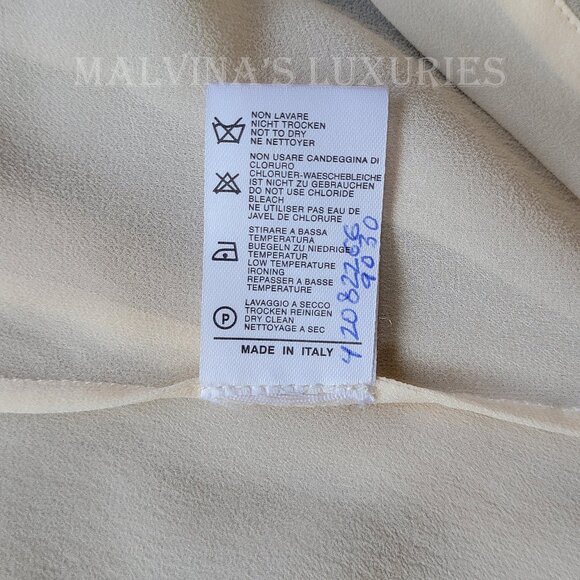 BLUMARINE TOP RUFFLE LONG SLEEVE SILK BLOUSE sz IT 42 US 6 - Picture 12 of 12